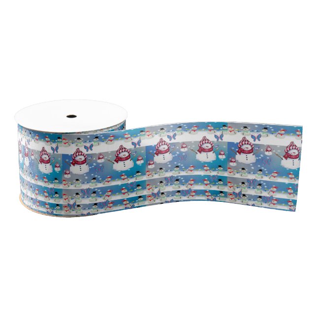 decorative ribbon christmas snowman (Spool)
