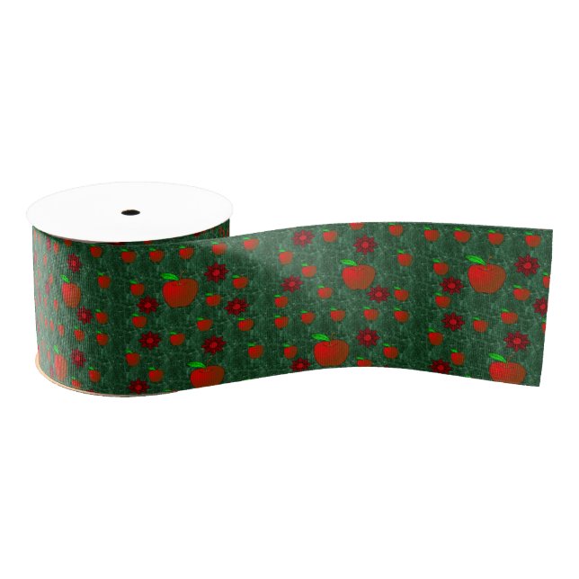 decorative ribbon red apples (Spool)