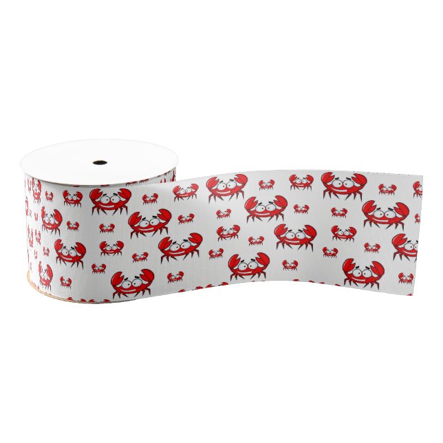decorative ribbon red crabs (Spool)