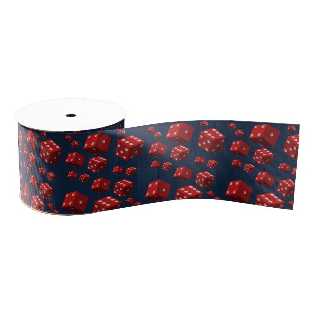 decorative ribbon red dice (Spool)