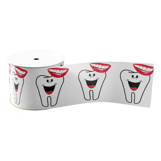 Decorative Ribbon Teeth Smile Dentist | Zazzle
