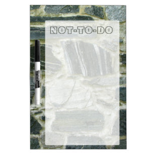 Decorative Rock Structure with Text Dry-Erase Board