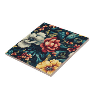 Decorative Rose Ceramic Tiles  For Indoor Flooring