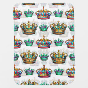 Decorative Royal Crown Pattern  Baby Blanket