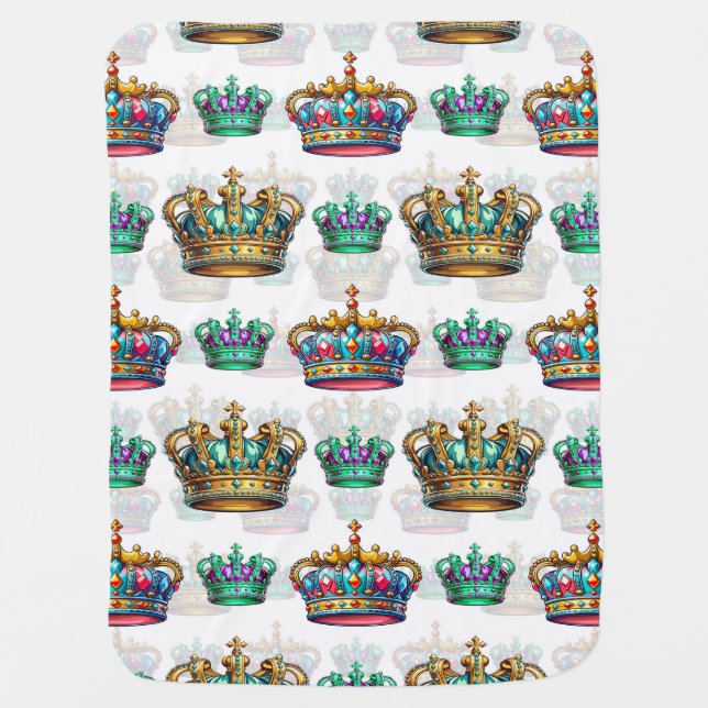 Decorative Royal Crown Pattern  Baby Blanket (Front)