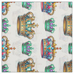 Decorative Royal Crown Pattern Textile Fabric