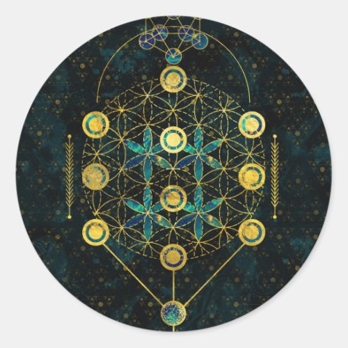 Decorative Sacred Geometry symbol Classic Round Sticker