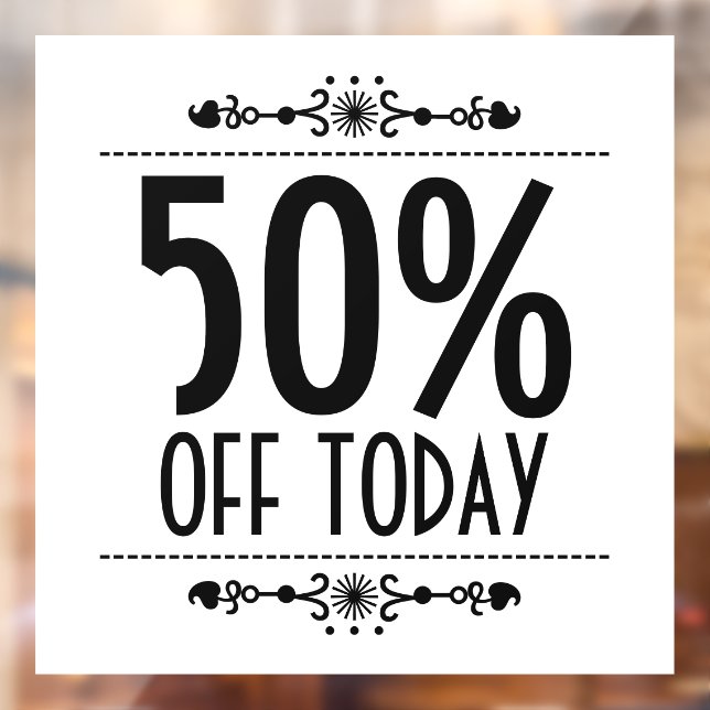 Decorative Sales Discount Window Cling (Sheet 2)