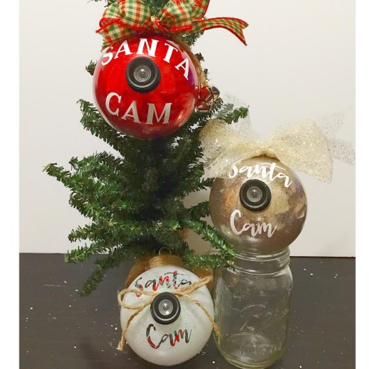 Decorative Santa Camera Christmas Ornament (Front)