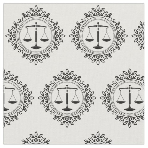 Decorative Scales of Justice  Lawyer Fabric