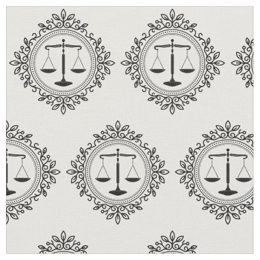 Decorative Scales of Justice | Lawyer Fabric | Zazzle