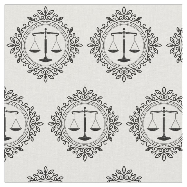 Decorative Scales of Justice | Lawyer Fabric (Close Up)