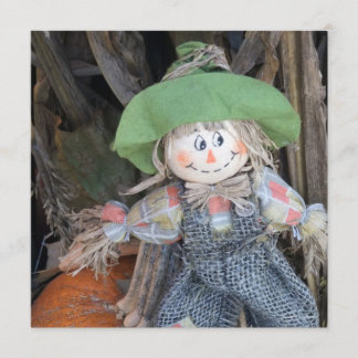 Decorative Scarecrow Fall Harvest Party Invites