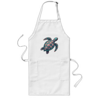 Decorative Sea Turtle Long Apron