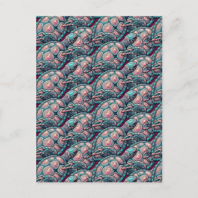Decorative Sea Turtle Postcard (Front)