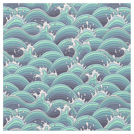Decorative Sea Wave Background Fabric