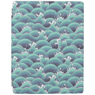 Decorative Sea Wave Background iPad Smart Cover