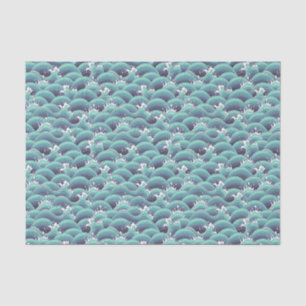 Decorative Sea Wave Background Tissue Paper