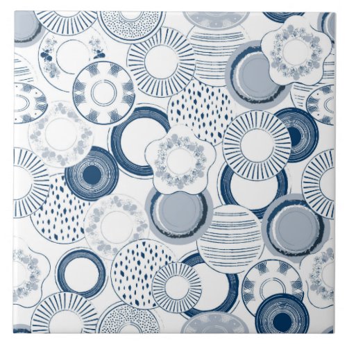 Decorative seamless pattern ceramic porcelain tile
