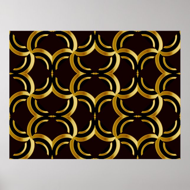 Decorative seamless pattern. Endless pattern. Abst Poster (Front)