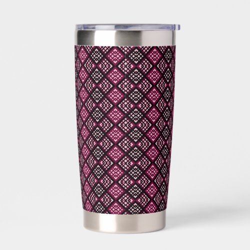 decorative seamless pattern on thermal tumbler
