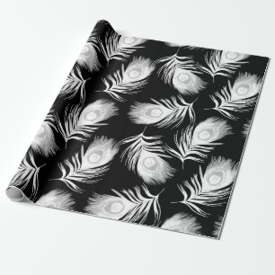 Decorative seamless pattern with beautiful peacock wrapping paper