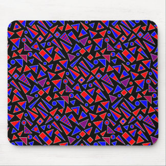 Decorative Shapes - Diagonal - Black Mouse Pad