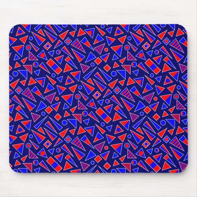 Decorative Shapes - Diagonal - Deep Navy Mouse Pad (Front)