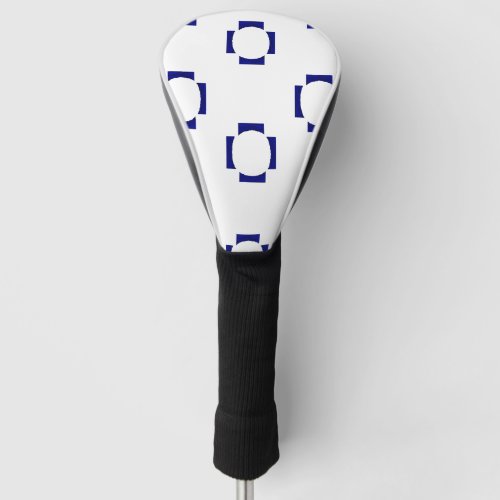 decorative shapes on white golf head cover