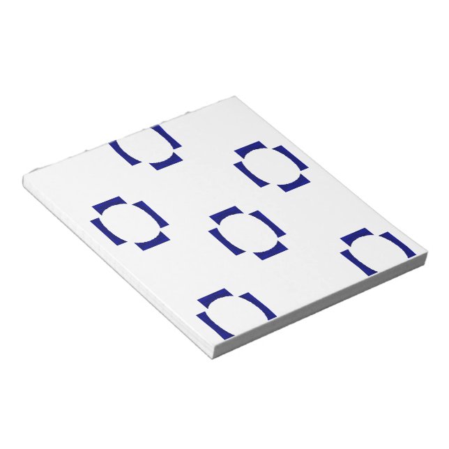 decorative shapes on white notepad (Angled)