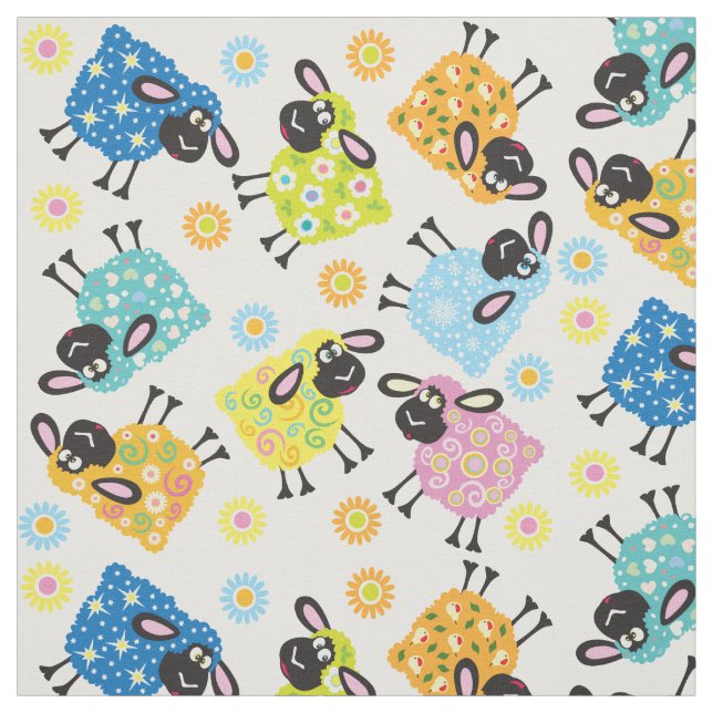 decorative sheep fabric (Swatch)