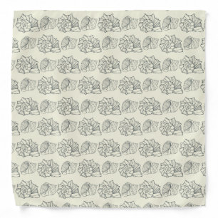 Decorative Shells Pattern Bandana