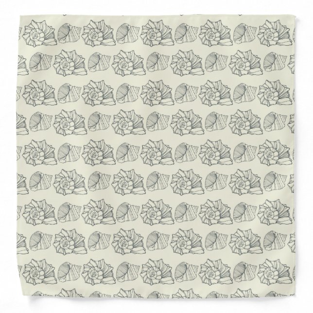 Decorative Shells Pattern Bandana (Front)