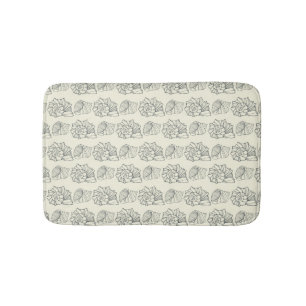 Decorative Shells Pattern Bathroom Mat