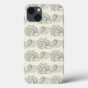 Decorative Shells Pattern iPhone 13 Case