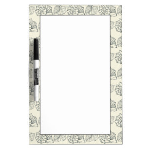 Decorative Shells Pattern Dry Erase Board