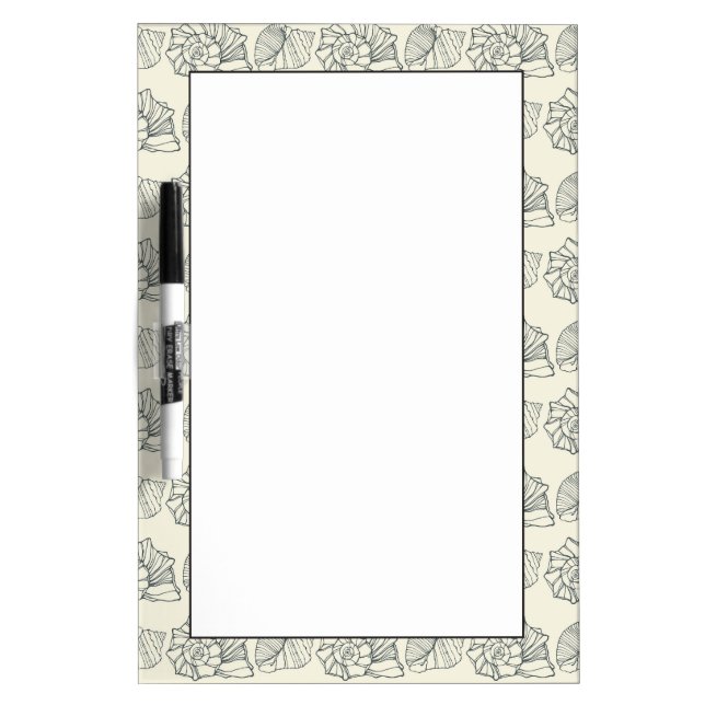 Decorative Shells Pattern Dry Erase Board (Front)