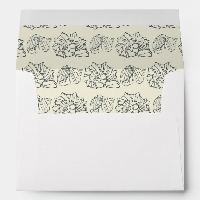 Decorative Shells Pattern Envelope (Back (Bottom))