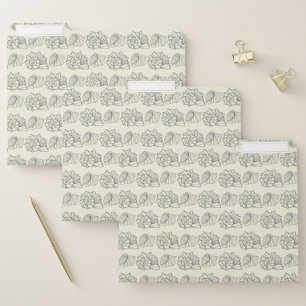 Decorative Shells Pattern File Folder