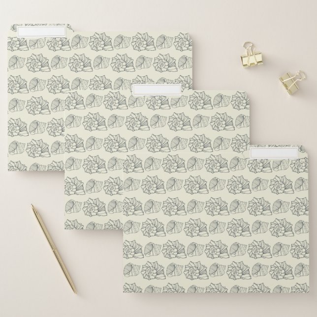 Decorative Shells Pattern File Folder (Set)