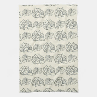 Decorative Shells Pattern Kitchen Towel