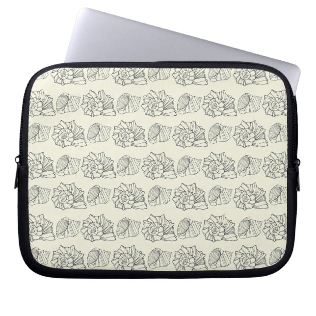 Decorative Shells Pattern Laptop Sleeve (Front)