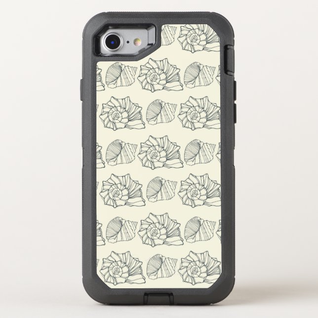 Decorative Shells Pattern Otterbox iPhone Case (Back)