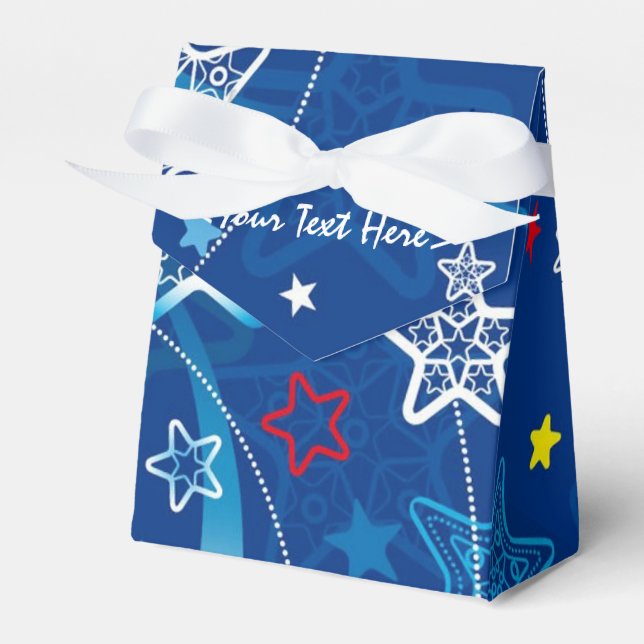 Decorative Shooting Stars Pattern Favor Box (Front Side)