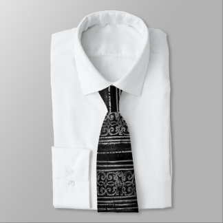 Decorative Silver-Black Tie