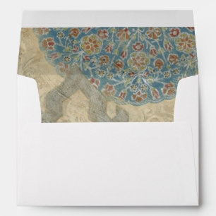 Decorative Silver Tapestry Floral Arrangement Envelope