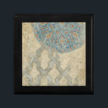 Decorative Silver Tapestry Floral Arrangement Jewelry Box<br><div class="desc">A decorative silver tapestry showcases a circular floral arrangement. This print would make a wonderful gift for people who love tapestries or tapestry-style art!</div>