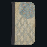 Decorative Silver Tapestry Floral Arrangement Wallet Phone Case For Samsung Galaxy S4<br><div class="desc">A decorative silver tapestry showcases a circular floral arrangement. This print would make a wonderful gift for people who love tapestries or tapestry-style art!</div>