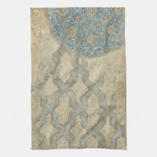 Decorative Silver Tapestry Floral Arrangement Towel