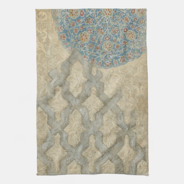 Decorative Silver Tapestry Floral Arrangement Towel (Vertical)